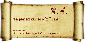 Majerszky Abélia névjegykártya